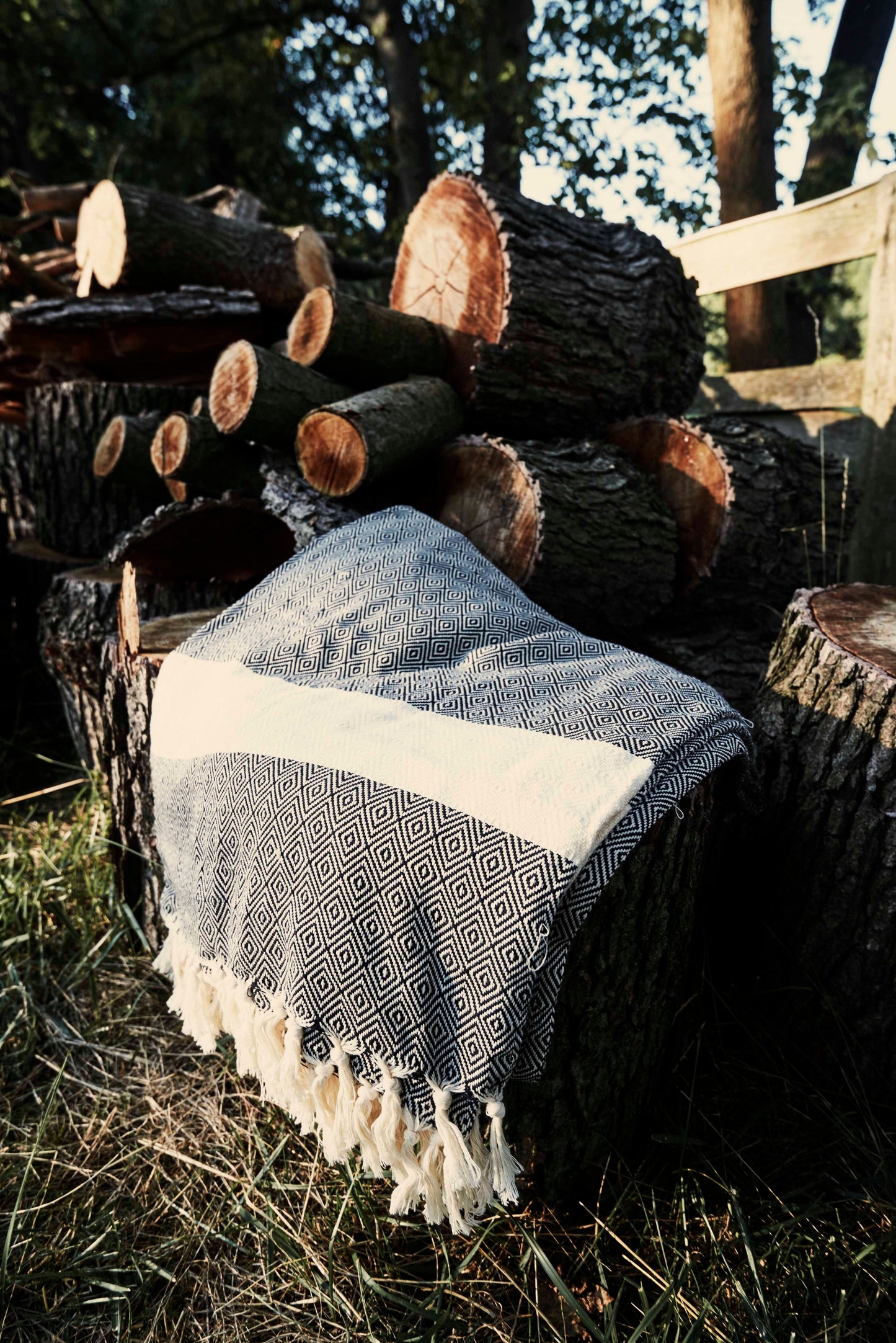 Hamam Towel Charlotte Black by HAMAMISTA