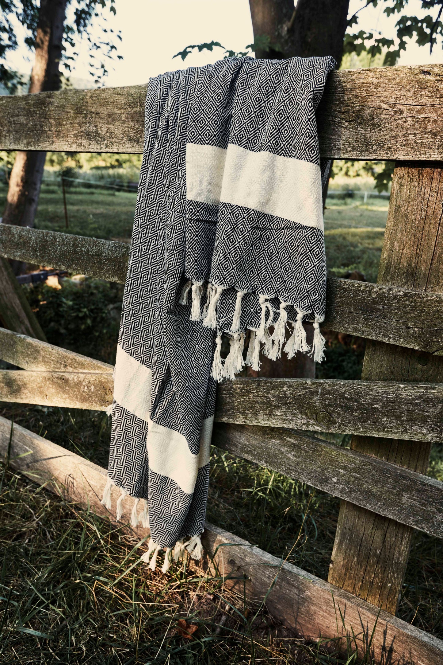 Hamam Towel Charlotte Black by HAMAMISTA