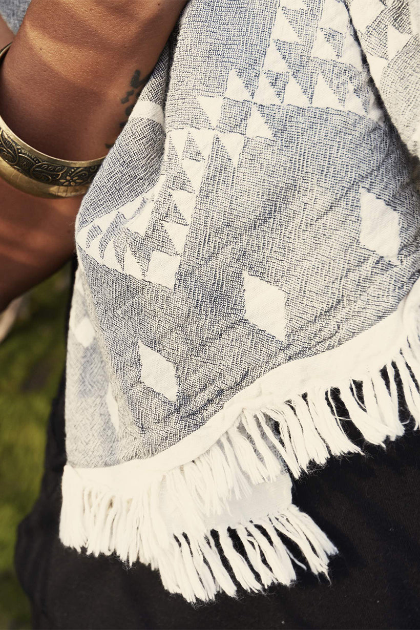 Hamam Towel Jacky Ethno Grey by HAMAMISTA
