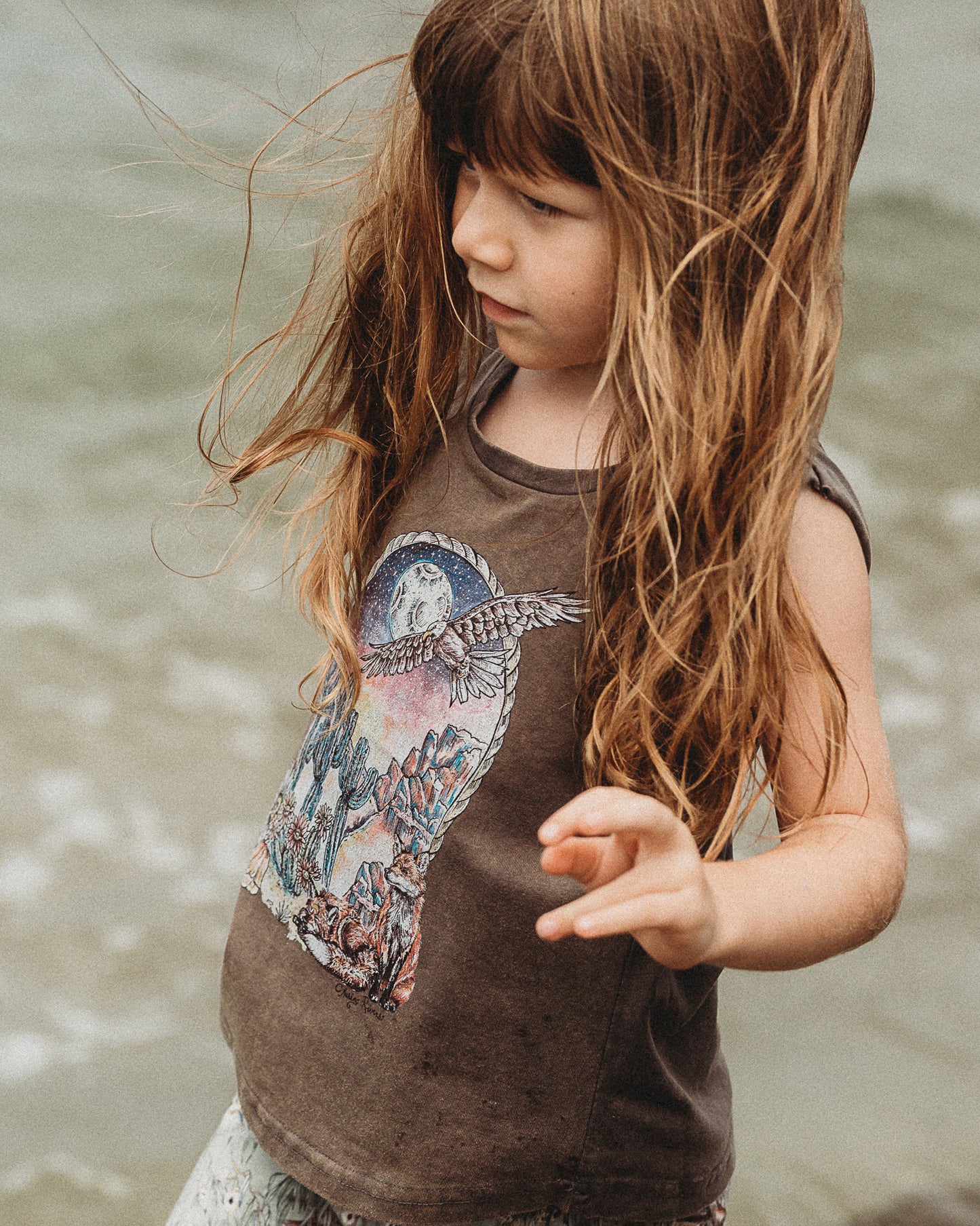 Wild Fox Singlet by CHASING RIVERS