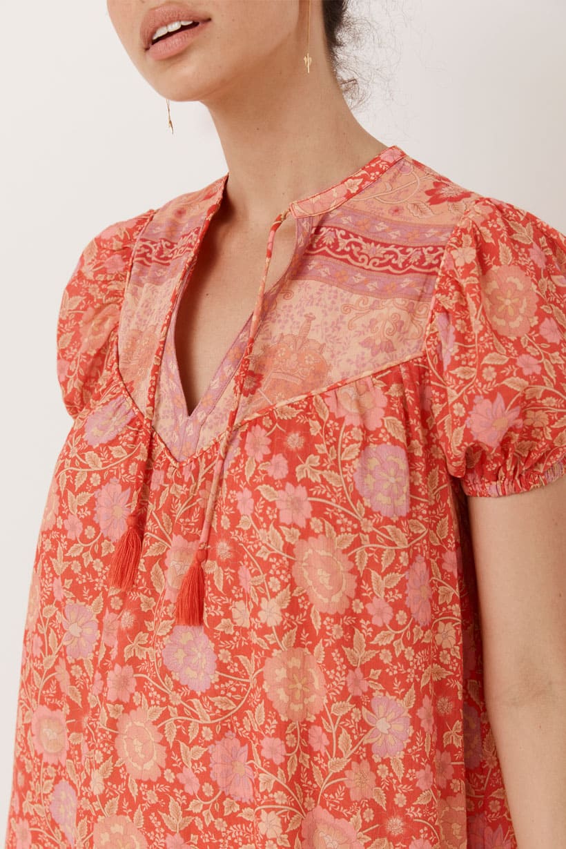 Love Story Short Sleeve Boho Dress by SPELL
