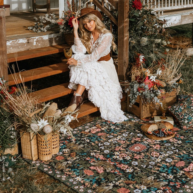 Native Wildflower Picnic Rug by WANDERING FOLK
