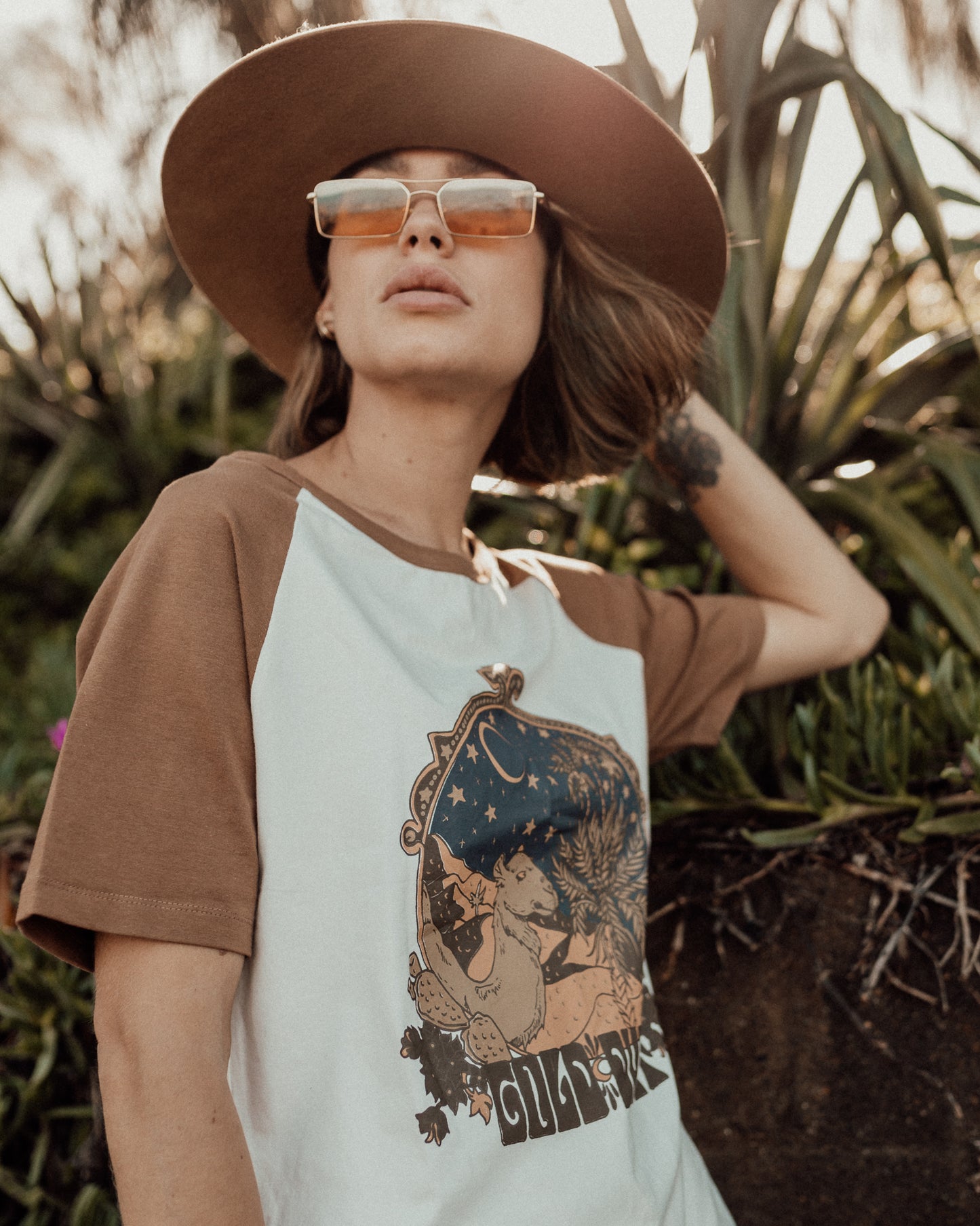Ladies Gold Dust Raglan Tee by CHASING RIVERS