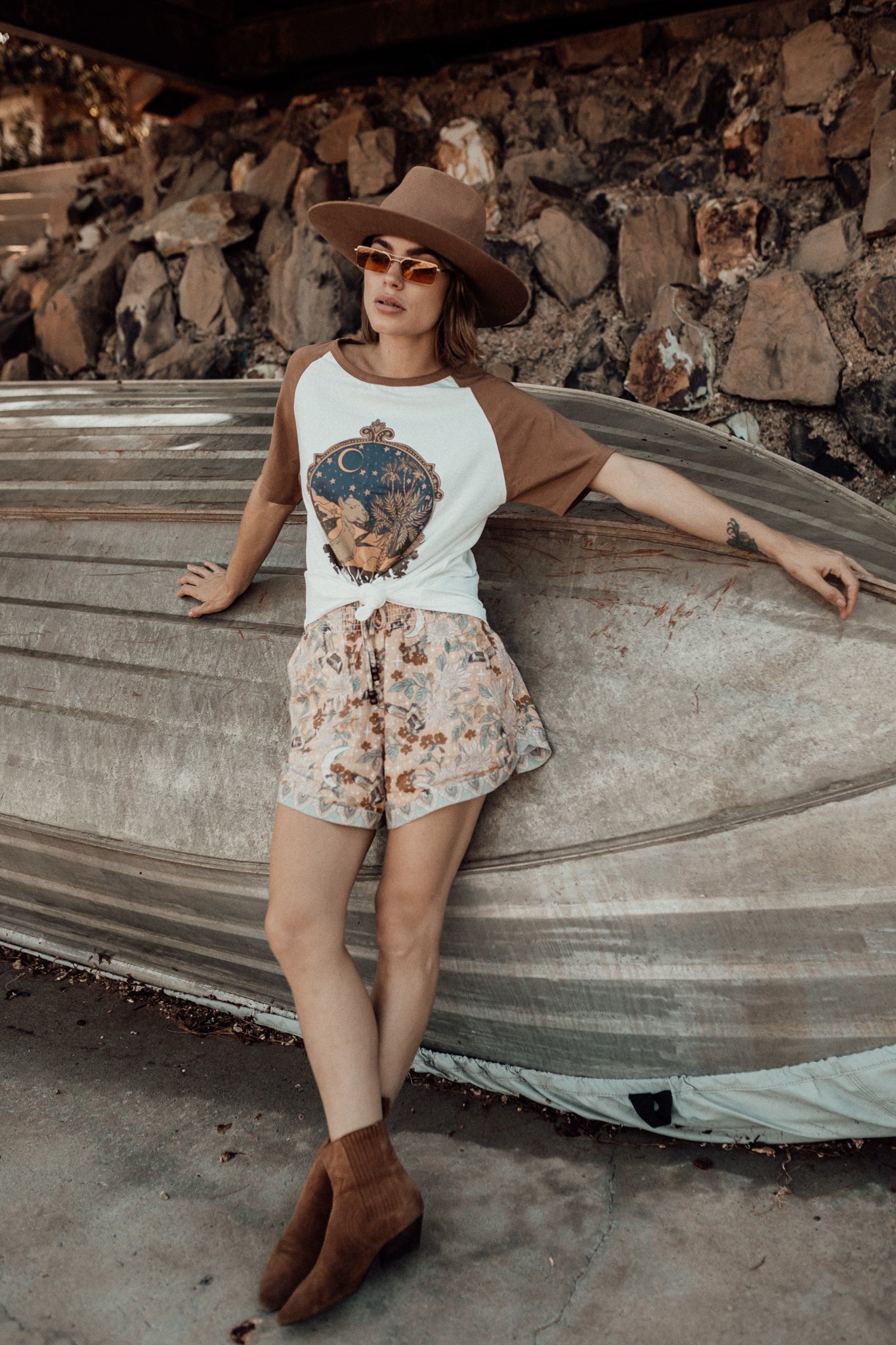 Ladies Gold Dust Raglan Tee by CHASING RIVERS