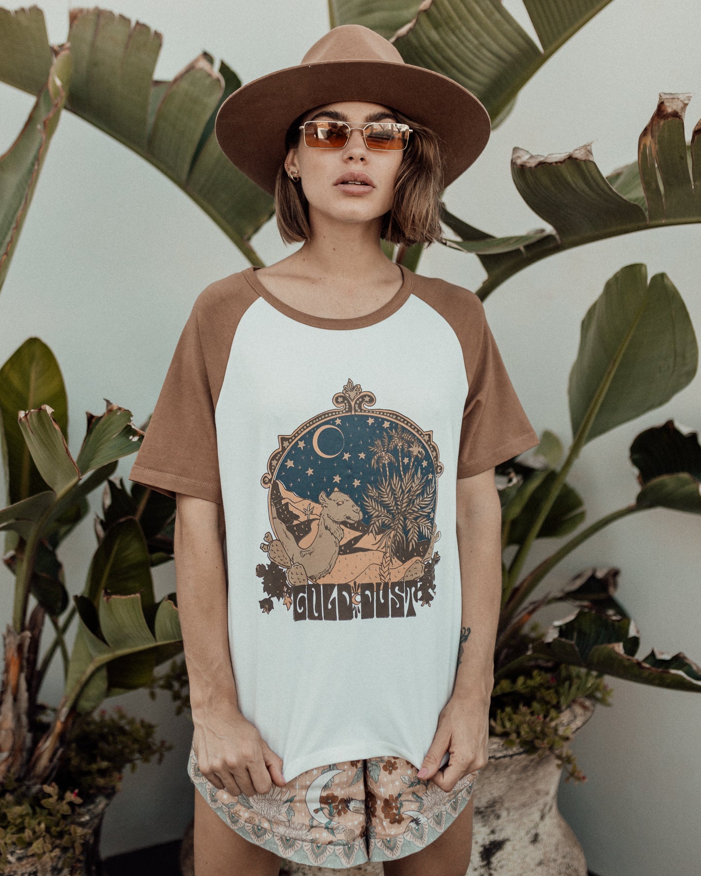 Ladies Gold Dust Raglan Tee by CHASING RIVERS
