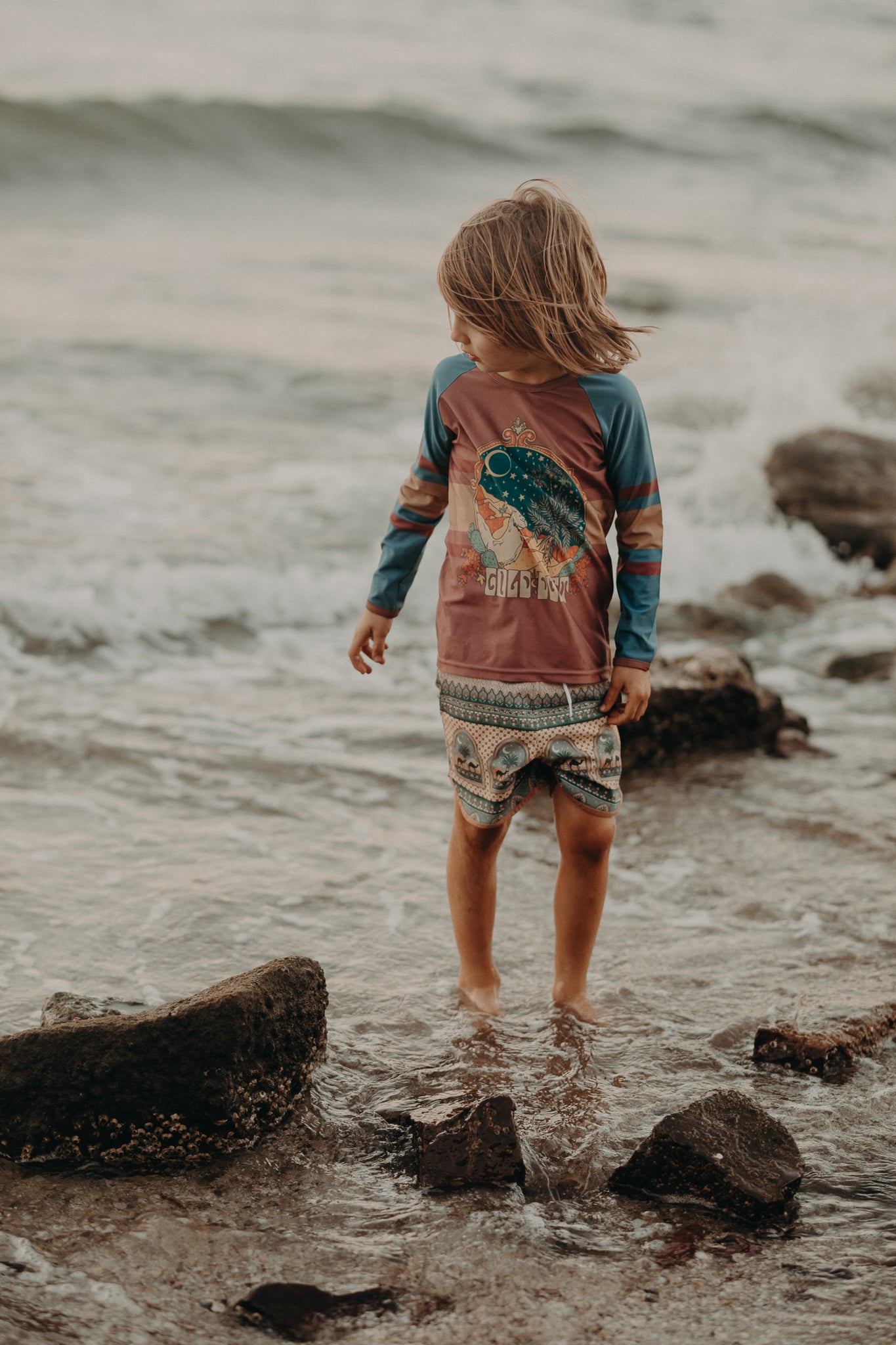 Gold Dust Rash Shirt by CHASING RIVERS