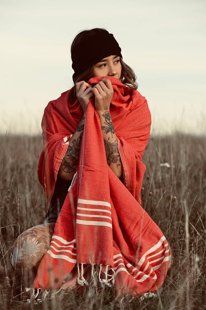 Hamam Towel Leyla XXL Red